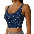 thumbnail image 2 of Pofeuu Nautical Themed Simple Anchors Print Sports Bra for Women Sexy Vest Yoga Running Gym Fitness Crop Bras Tops-Medium, 2 of 8