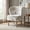 Beige, variant on Gericco Accent Chair Wingback Side Vintage Velvet Upholstery Wide for Living Room, Bedroom, beige
