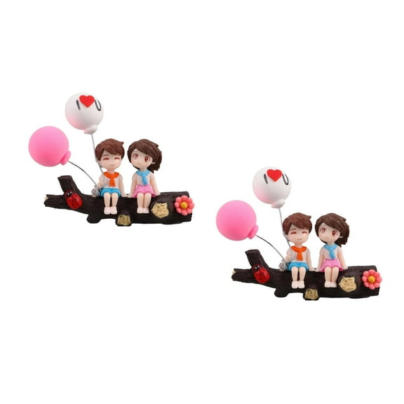 WORGEOUS 2pcs Lovely Cartoon Car Decorations Cute Couple Ornaments For Car Cute Balloon Couple Car Accessories Car Dashboard Decorations Cute Car Accessories