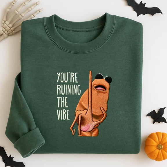Embroidered Marcus The Worm Shirt: Funny Meme, You're Ruining The Vibe