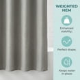 thumbnail image 3 of Unique Bargains Waterproof Geometry Shower Curtain Set with 12 Hooks Grey 71"W x 71"L, 3 of 8