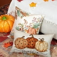 thumbnail image 2 of Fall Pillow Covers 12x20 Inch Fall Autumn Thanksgiving Ink Painting Orange Polka dots Pumpkins Lumbar Pillowcase Cotton Linen DecorativeDecoration for Home Couch 14P, 2 of 5