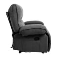 thumbnail image 2 of Resenkos Oversized Push-Back Recliner, 27.5" Wide Seat, Massage Pillow, Super Soft Fleece, 2-Box Shipping, Gray, 2 of 12