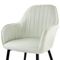 thumbnail image 5 of Elama 2 Piece Fabric Tufted Chair in Beige with Black Metal Legs, 5 of 8