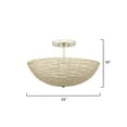 thumbnail image 3 of Jamie Young Co Tsunami Wood Semi Flush Mount in Cream Finish, 3 of 6