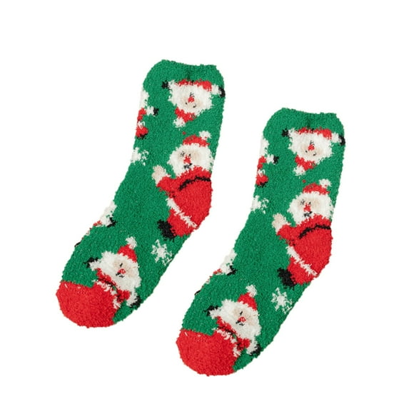 2025 Super Cute Warm Plush Ski Socks Mens Soft Print Women's Christmas Mens Wool Socks Ear Socks Winter Sock Organizer