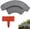 Red, variant on Garden Edging Border, Plastic Lawn Edge,No-Dig Landscape Edging With Built-In Stakes,Create Neat Flower Bed Borders Around Mulch, Paths, And Tree Rings