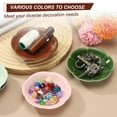 thumbnail image 4 of Uxcell Porcelain Serving Dish 4.25'' Ceramic Candy Plate with Cloud Pattern Petal Shape Decorative Bowl Pink, 4 of 7