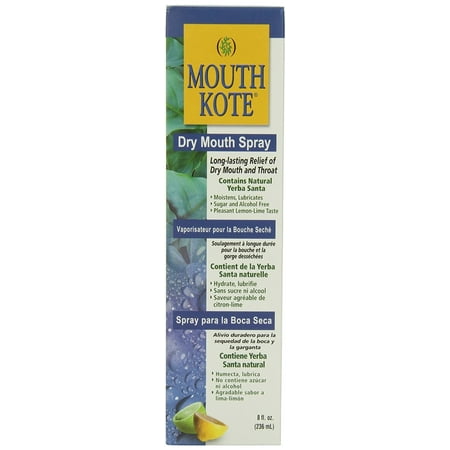 Mouth Kote Dry Mouth Spray, Oral Moisturizer with Yerba Santa, 8 Fluid