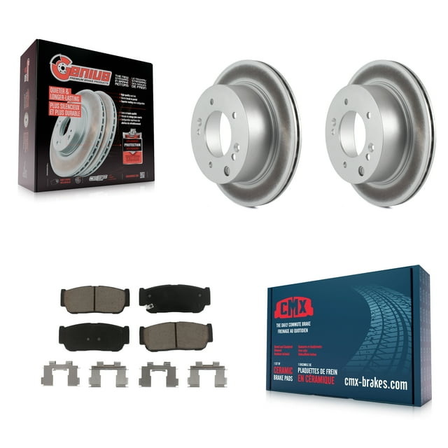 Transit Auto Rear Coated Disc Brake Rotors and Ceramic Pads Kit for Car 2003-2006 Kia Sorento KGC-101590