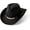 Black, variant on Western Cowboy & Cowgirl Hat Felt Wide Brim Women Men Fedora Hats