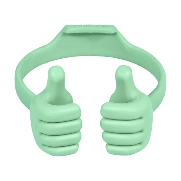Soporte para teléfono móvil Honsky Thumbs up para escritorio, color verde claro