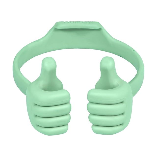 Soporte para teléfono móvil Honsky Thumbs up para escritorio, color verde claro