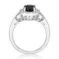 thumbnail image 3 of Sterling Silver 8x6 Oval Black Onyx Ring with White Topaz Size 7, 3 of 4