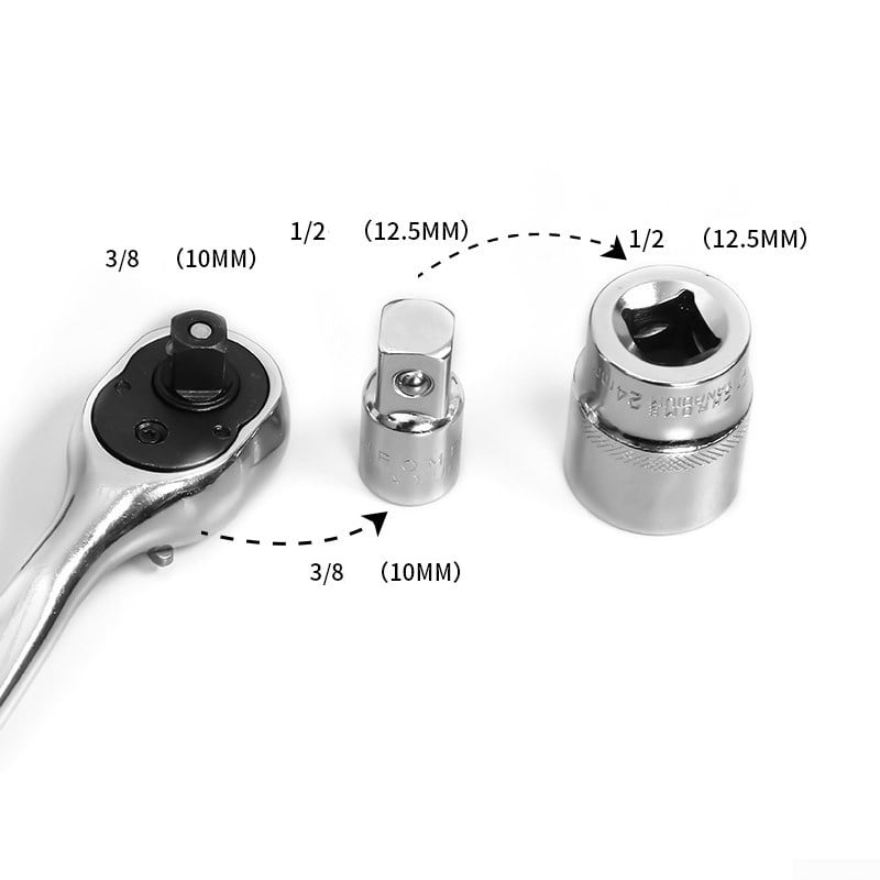 Female to Male Socket Adapter 1/2" 1/4" 3/8" Ratchet Drive Converter Reducer KI 