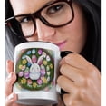 thumbnail image 2 of 3drose, Happy Easter from an Anime-style Bunny. Positive Greeting Card, Gift, 11oz Two-tone Black Mug, 2 of 6
