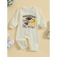thumbnail image 2 of Bagilaanoe Newborn Baby Boys Jumpsuits Letter Rugby Print Long Sleeve Bodysuit 3M 6M 12M 18M Infant Casual One Piece Romper, 2 of 9