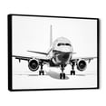 thumbnail image 2 of Designart "Graphic Elevation Black and White Plane" Transportation Floater Framed Canvas Art Print, 2 of 7