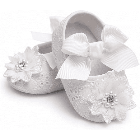 

Wish Baby Boys Girls Slippers Cozy Fleece Booties Soft Bottom Warm Cartoon Socks Newborn Crib Shoes------White（13cm） S484