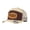 Brown & Beige, variant on GONE FISHING Leather Patch Color Block Trucker Hat, Unisex Adjustable Breathable Cap for Vacation Travel Daily Outdoor Wear