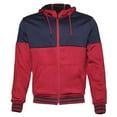 thumbnail image 4 of Mens Athletic Tracksuit Set 2-Piece Zip Up Jacket Jogger Pants Red Black L, 4 of 6