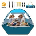 thumbnail image 6 of COMMOUDS Beach Tent, Sun Shelter for 4-5 Person, UPF 50+ Beach Sunshade Canopy, Portable, Easy Set-Up (Sky Blue), 6 of 8