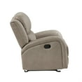thumbnail image 4 of Patsy 38 Inch Manual Recliner Rocker Chair- Brown Microfiber- Tufted Back, 4 of 6