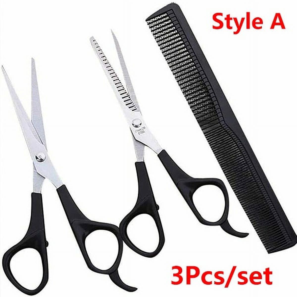 Willstar 3/9pcs Hair Cutting Scissors Set Professional Stainless Steel Barber Thinning Scissors for Barber Salon and Home - image 2 of 16