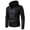 Black (thin style), variant on Men's PU Leather Jacket Youth Hooded Motorcycle Suit Casual Jacket Coat