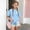 Blue, variant on Fnooota Girls Summer Outfit Sets, Casual Short Sleeve Printed Girls' 2 Piece Sets Kids' Clothing Sets Purple Size 7-8 T