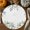 White, variant on Fall Blue Pumpkin Round Braided Placemats Set of 2, Green Eucalyptus Leaves Flowers Heat Insulation Place Mats Washable Non-Slip Table Mats for Kitchen Dining Party, 13 Inches