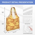 thumbnail image 4 of XMXT Canvas Tote Bag for Women, Cartoon Coffee Yellow Graffiti Large Reusable Shopping Bags, Multicolor, 4 of 7