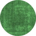 thumbnail image 1 of Ahgly Company Indoor Round Oriental Emerald Green Industrial Area Rugs, 5' Round, 1 of 4