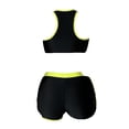 thumbnail image 4 of Eandarui Women's Workout Top & Bottom Sets Two Piece Outfits Active Wear Black&Yellow XXL, 4 of 5
