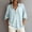 #0215-Light Blue, variant on Uootdi Womens Blouses 3/4 Sleeve Collared Relaxed Fit Casual Summer Vacation Work Everyday Outfits Gift