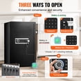 thumbnail image 3 of KFFKFF Single Door 4.0 cu.ft Security Safe, Key & Code Entry, Includes Fire-Resistant Pouch, Key Organizer, Illumination, Dual Shelves, and a Secure Compartment, in Black, 3 of 9