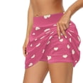thumbnail image 2 of KEIAHUAN Pink Hearts Women Golf Skort with Pocket Washable Fashion Golf Skirts for Lady Trendy Smooth Tennis Skorts for Woman Summer Activewear with Shorts, 2 of 7