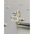 thumbnail image 3 of Jewelerix Emerald Cut Moissanite Engagement Ring for Women Vermeil 14K Yellow Gold Ring 4 Prong Solitaire Promise Ring Classic Minimalist Bridal Ring, 3 of 7