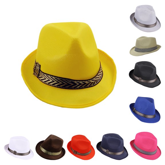 D-GROEE Men Women Fedora Hat Breathable Soft Cool Fedora Jazz Hat Summer Outdoor Beach Sun Cap