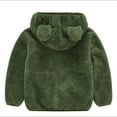 thumbnail image 3 of Generic Children's Kids Girls Coat Winter Windproof Thicken Coat Jacket Child Warm Button Outerwear for Casual Soft Comfortable Clothing ﻿2-3 YearsGreen-A, 3 of 3