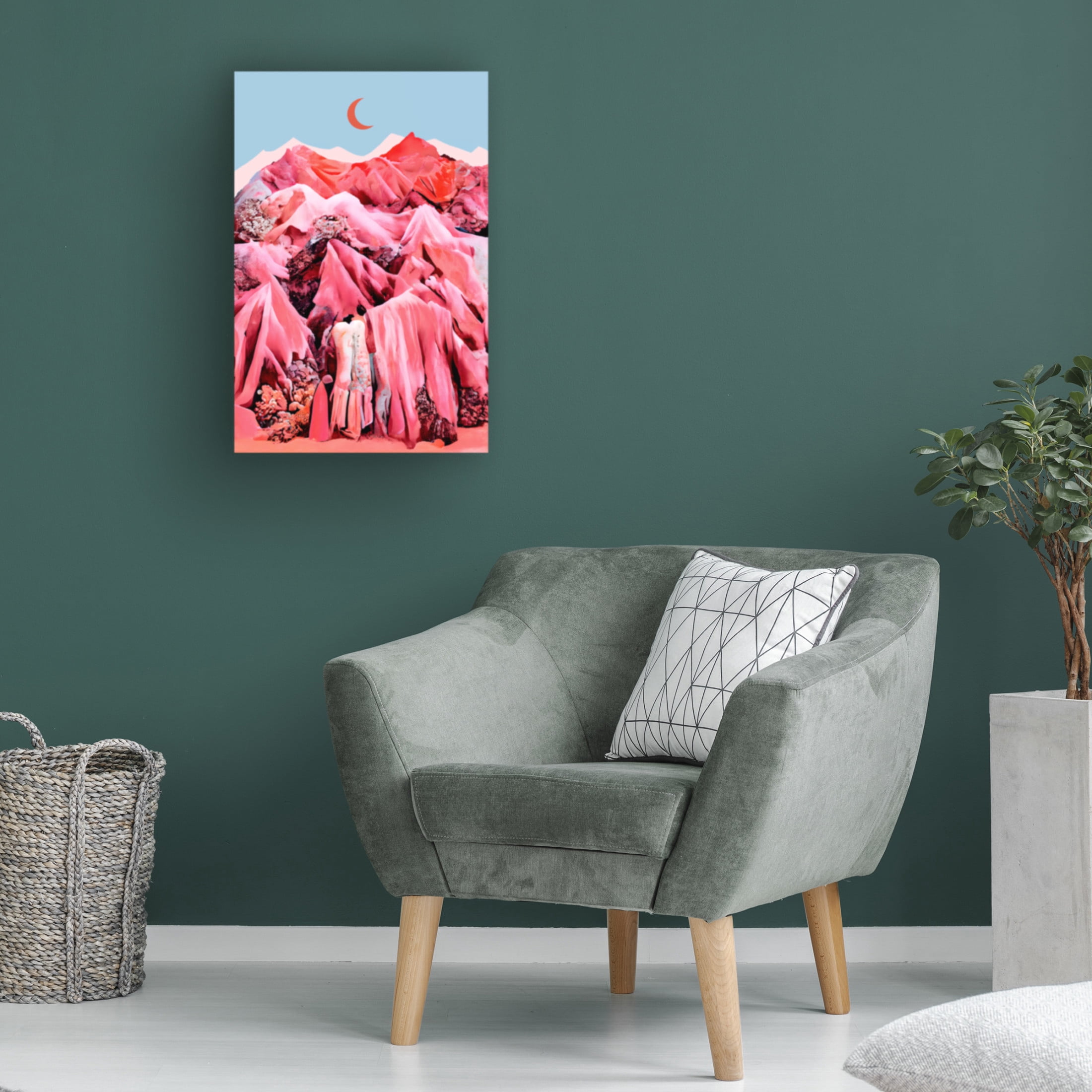 Canvas Wall Art - Treechild 'Textile Mountains' Wall Art for Living Room, Bedroom, or Office D?cor by Trademark Fine Art - 30 x 47 Inches