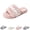 Gray, variant on LNZGNM Womens Slippers Lace Plush Open Toe Flat Cotton Warm Soft with Cushioned Insole and Arch Support Footwear Home Indoor Winter,White(42)