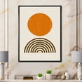 thumbnail image 2 of Designart 'Abstract Minimal Rainbow and Orange Sun I' Modern Framed Canvas Wall Art Print, 2 of 5
