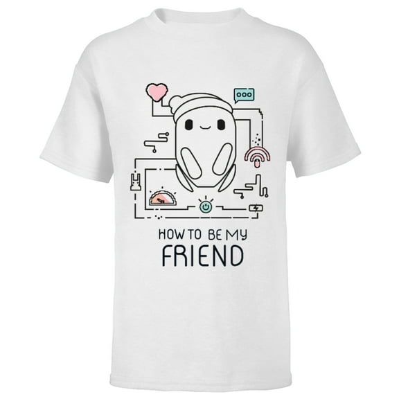 Ron’s Gone Wrong B-Bot How To Be My Friend Standard - Short Sleeve T-Shirt for Kids – Customized-White