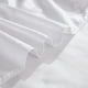 thumbnail image 5 of Sábana blanca de raso con rayas | Poliéster para hotel, casa de huéspedes, escuela y baño | Tamaño grande 230x220 cm | Suave, transpirable, fácil cuidado | Ropa de cama moderna sólida | 1 pieza, 5 of 6