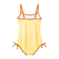 thumbnail image 4 of EliteGoogv One Piece Swimsuit For Girls Solid Color Contrast Trim Bathing Suit Summer Beach Pool Vacation Swimwear Yellow, 4 of 6