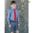 thumbnail image 3 of SUOSDEY Boy Ratchet Leather Belts Easy Slid Click Dress Belt for School Uniform Jeans Gift, 3 of 7
