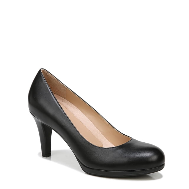 Zapato de tacón Naturalizer Michelle para mujer en cuero negro talla 11 W