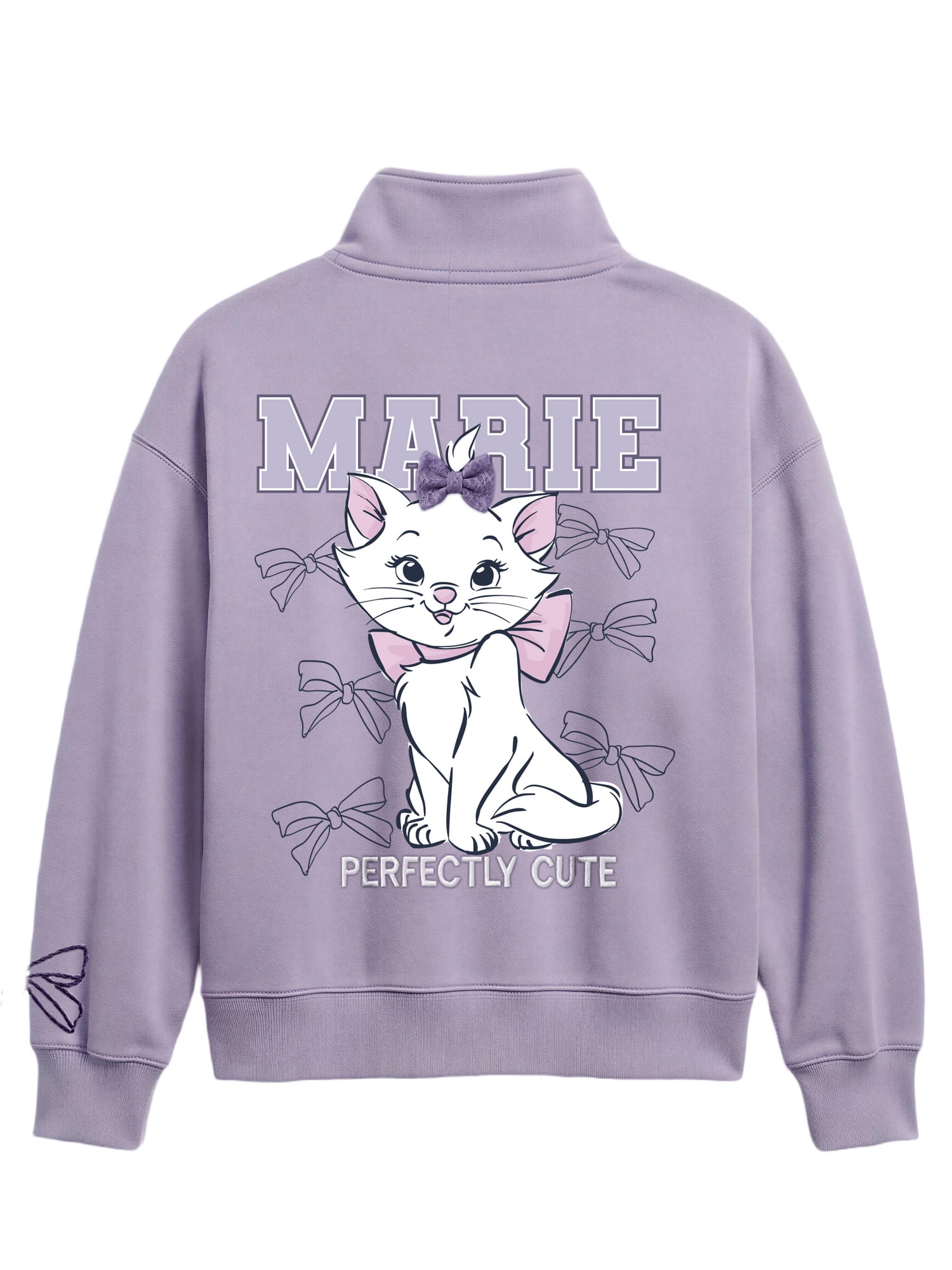 Marie The Aristocats Womens Quarter Snap Pullover, Sizes XS-3XL