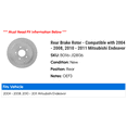 thumbnail image 2 of Rear Brake Rotor - Compatible with 2004 - 2008, 2010 - 2011 Mitsubishi Endeavor 2005 2006 2007, 2 of 2